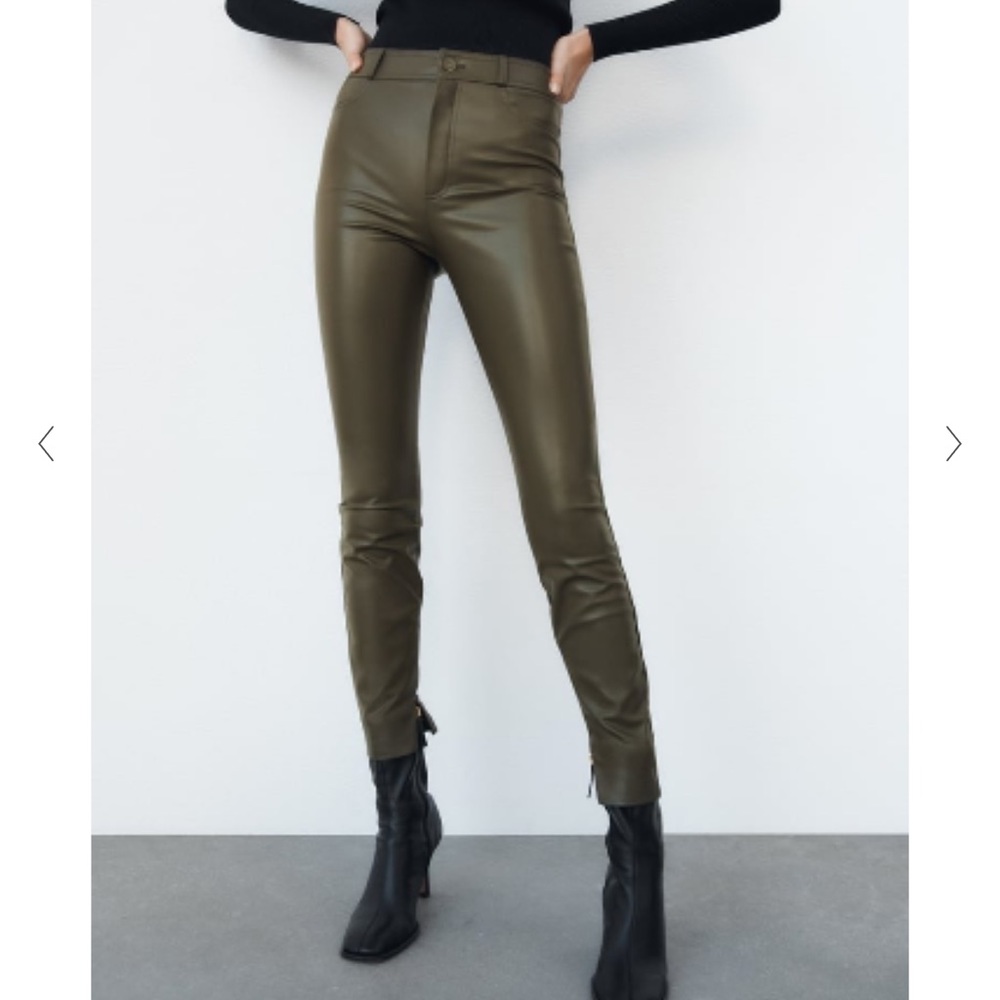 Zara faux leather leggings